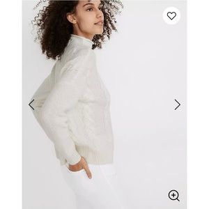 NWT Madewell Grenville Cableknit Mockneck Sweater